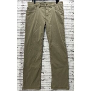 Prana Brion Pant Mens 36x32 Khaki Slim Fit Nylon Stretch Hiking M4BN32312
